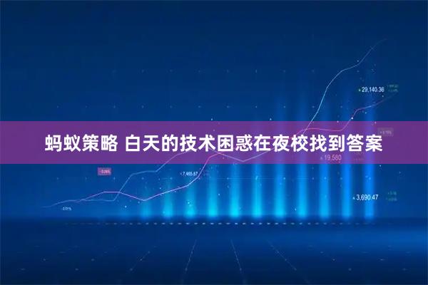 蚂蚁策略 白天的技术困惑在夜校找到答案